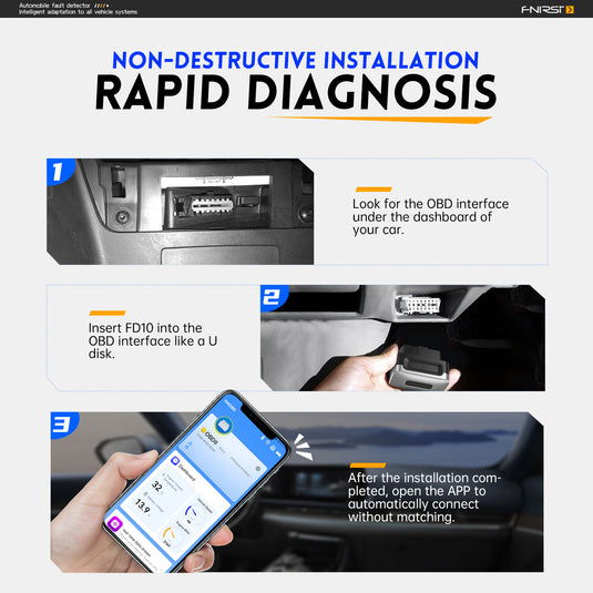 [FD10] FNIRSI Car OBD2 Scanner Code Reader Clear Error OBD Diagnostic Tool IOS Android Bluetooth V5.1 Check Engine Light Car Repair