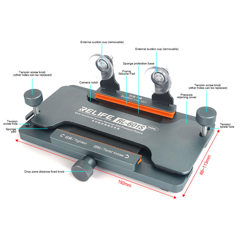 Cargue la imagen en el visor de la galería, [RL-601S Mini] RELIFE 3 in 1 Multi-function Dismantling Screen and Pressure Holding Fixture Removal Mobile Phone Back - Polar Tech Australia
