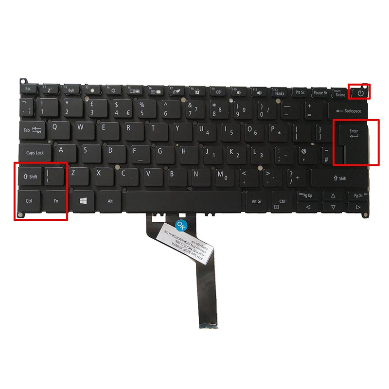 Chargez l&#39;image dans la visionneuse de la galerie, Acer Swift 3 N17W3 N18H2 N19C4 N19H4 Keyboard US Layout With Backlit - Polar Tech Australia
