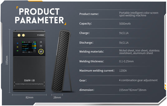 [SWM-10] FNIRSI Portable Battery Spot Welder DIY Mini Welding Machine 18650 Battery Pack Welding Tool 5000mah Weldable 0.25mm