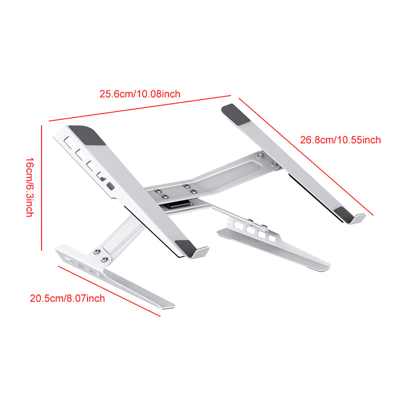 Cargue la imagen en el visor de la galería, Laptop Stand Adjustable Laptop Holder Riser Carbon Steel Portable Notebook Stand
