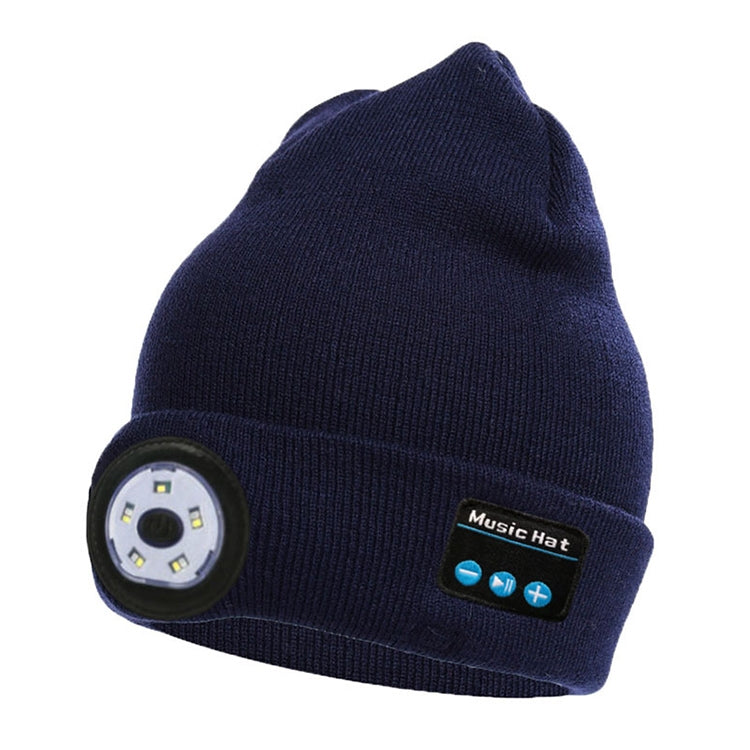 Load image into Gallery viewer, Outdoor Night Running Night Fishing LED Light Illumination Bluetooth 5.0 Knitted Hat
