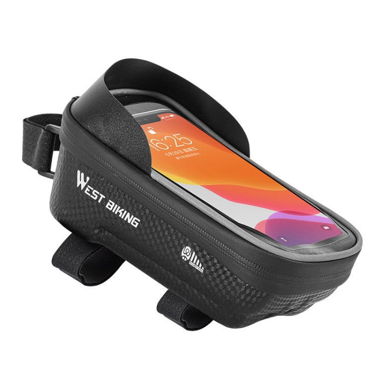 Cargue la imagen en el visor de la galería, WEST BIKING YP0707235 Mountain Bike Front Beam Bag Waterproof Mobile Phone Bicycle Bag Hard Shell Reflective Bag Riding Equipment
