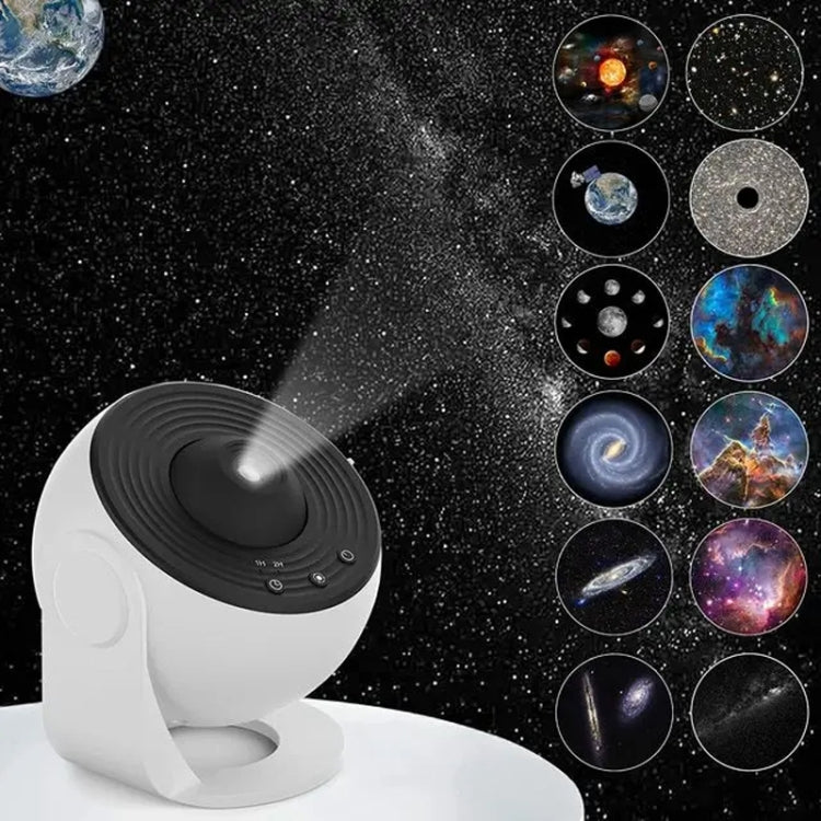 Chargez l&#39;image dans la visionneuse de la galerie, Galaxy Night Light Star Projector LED Table Lamp Children Room Decor With 12pcs Film Disc
