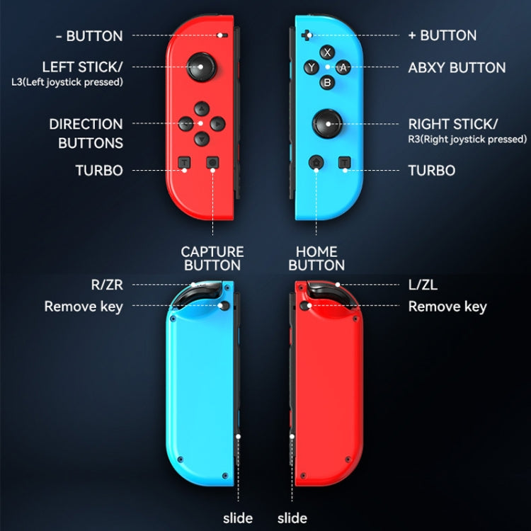 Cargue la imagen en el visor de la galería, JOY-02 Gaming Left And Right Handle With RGB Lights Body Feel Bluetooth Gamepad For Switch / Switch OLED / Switch Pro / Switch Lite / Switch Joycon
