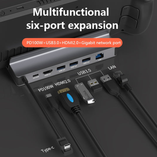 Blueendless DS601 6-in-1 Docking Station for Steam Deck &amp; ROG Ally