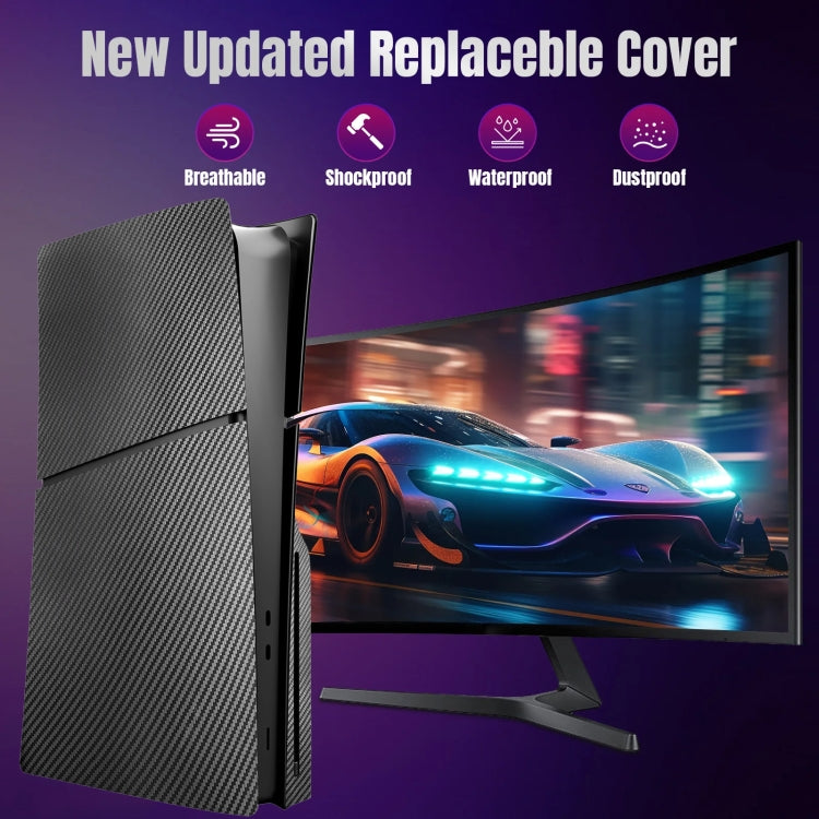 Load image into Gallery viewer, For PS5 Slim Carbon Fiber Replacement Shell Protective Faceplate
