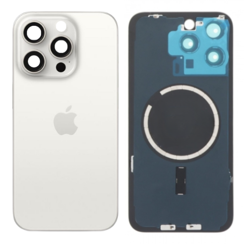 Chargez l&#39;image dans la visionneuse de la galerie, [Assembly] Apple iPhone 15 Pro Max - Back Rear Replacement Glass Panel With Camera Lens &amp; Magsafe Magnet Ring - Polar Tech Australia
