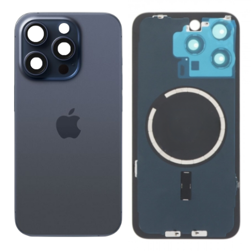 Cargue la imagen en el visor de la galería, [Assembly] Apple iPhone 15 Pro - Back Rear Replacement Glass Panel With Camera Lens &amp; Magsafe Magnet Ring - Polar Tech Australia
