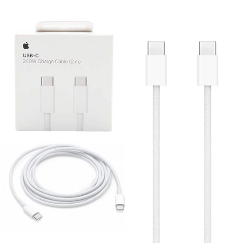 [240W][2M] Nylon Braid Heavy Duty FOXCONN Apple iPhone 16 15 MacBook Type-C USB C to C PD Fast Charging Data Sync USB Cable