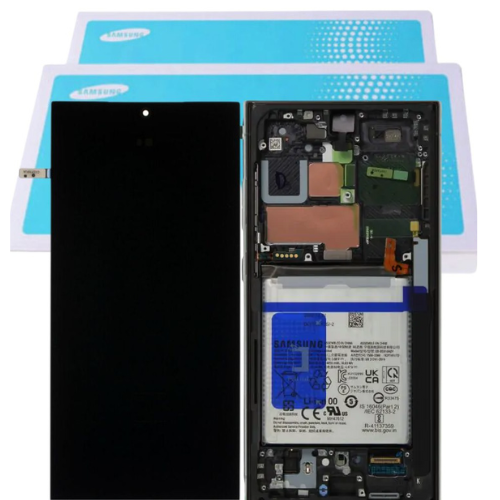 Cargue la imagen en el visor de la galería, [Samsung Service Pack] Samsung Galaxy S23 Ultra (SM-S918) Conjunto de pantalla digitalizador táctil LCD con marco
