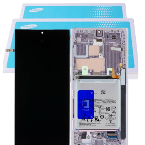 [Samsung Service Pack] Samsung Galaxy S23 Ultra (SM-S918) Conjunto de pantalla digitalizador táctil LCD con marco