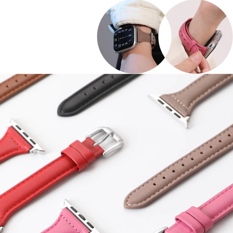 Chargez l&#39;image dans la visionneuse de la galerie, Apple Watch 1/2/3/4/5/SE/6/7/8/9/SE Leather Watch Band Strap - Polar Tech Australia
