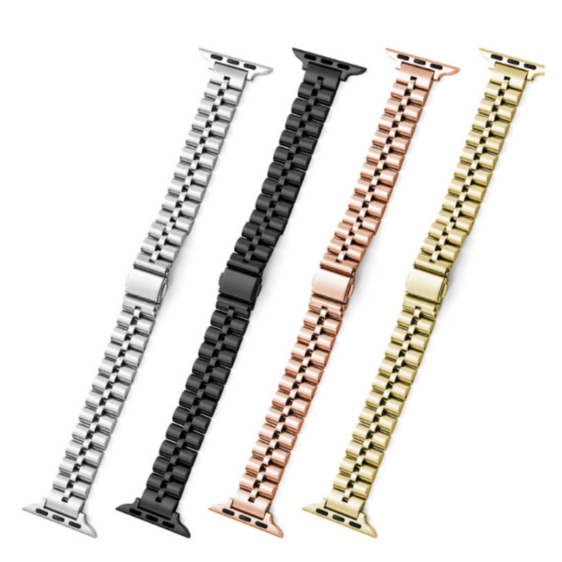 Chargez l&#39;image dans la visionneuse de la galerie, Apple Watch 1/2/3/4/5/SE/6/7/8 Thin Metal Steel Chain Link Style Girl Women Watch Band - Polar Tech Australia
