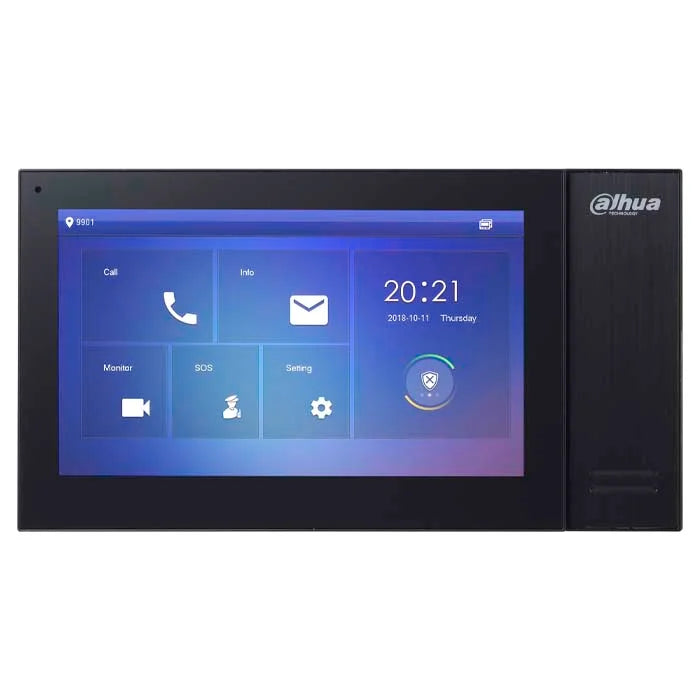 Chargez l&#39;image dans la visionneuse de la galerie, [VTH2421FB-P] Dahua IP Intercom System Villa Indoor Monitor 7 Inch Touch Screen PoE BLACK
