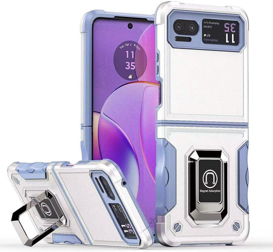 [Built-in Kickstand] Motorola Moto Razr 40/Razr 2023 - Military Grade TPU+PC Shockproof Heavy Duty Case