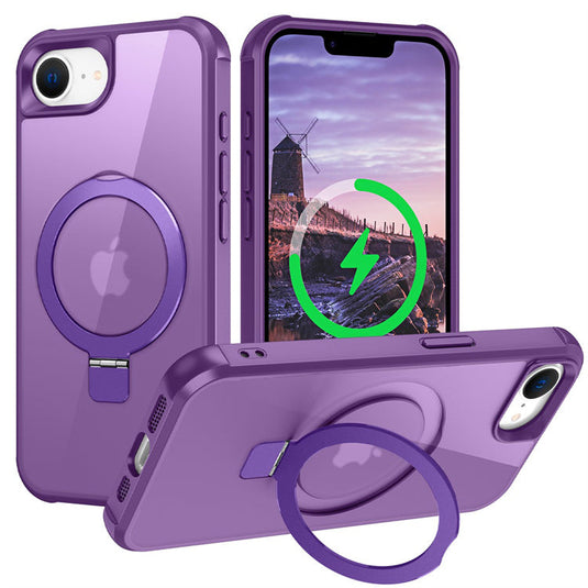 [Magsafe Compatible][360° Rotating Stand] Apple iPhone 16e Full-coverage Shockproof Essentials Series Case