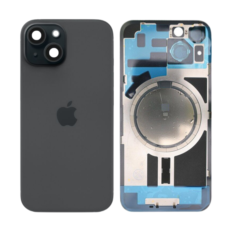 Chargez l&#39;image dans la visionneuse de la galerie, [Assembly] Apple iPhone 15 - Back Rear Glass With Camera Lens &amp; With Camera Lens &amp; Magsafe Magnet Ring - Polar Tech Australia
