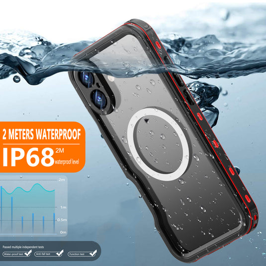 [MagSafe Compatible][DUP Series] Apple iPhone 16 / 16 Plus / 16 Pro / 16 Pro Max Redpepper IP68 Waterproof Heavy Duty Tough Armor Case