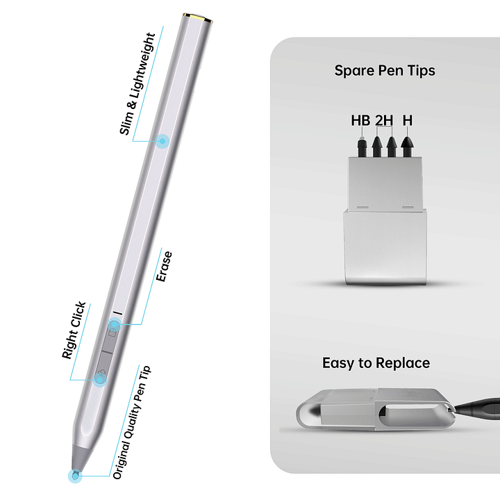 Chargez l&#39;image dans la visionneuse de la galerie, [C582S][Bluetooth] Microsoft Surface/ASUS/HP/DELL Windows 11/10 Compatible Stylus Touch Pen - Polar Tech Australia
