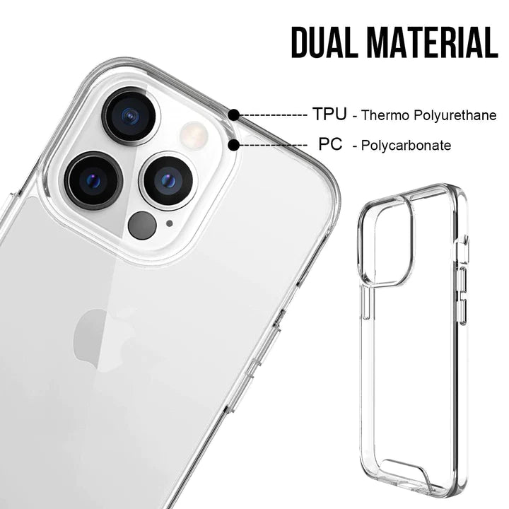 Chargez l&#39;image dans la visionneuse de la galerie, Apple iPhone 15/15 Plus/15 Pro/15 Pro Max SPACE Transparent Rugged Clear Shockproof Case Cover - Polar Tech Australia
