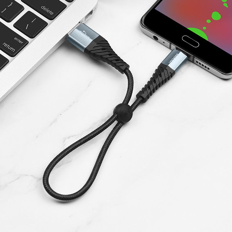 Cargue la imagen en el visor de la galería, [X38][25CM Short][Heavy Duty][USB To Micro] HOCO Universal Traveling Fast Charging USB Cable For Micro Device - Polar Tech Australia
