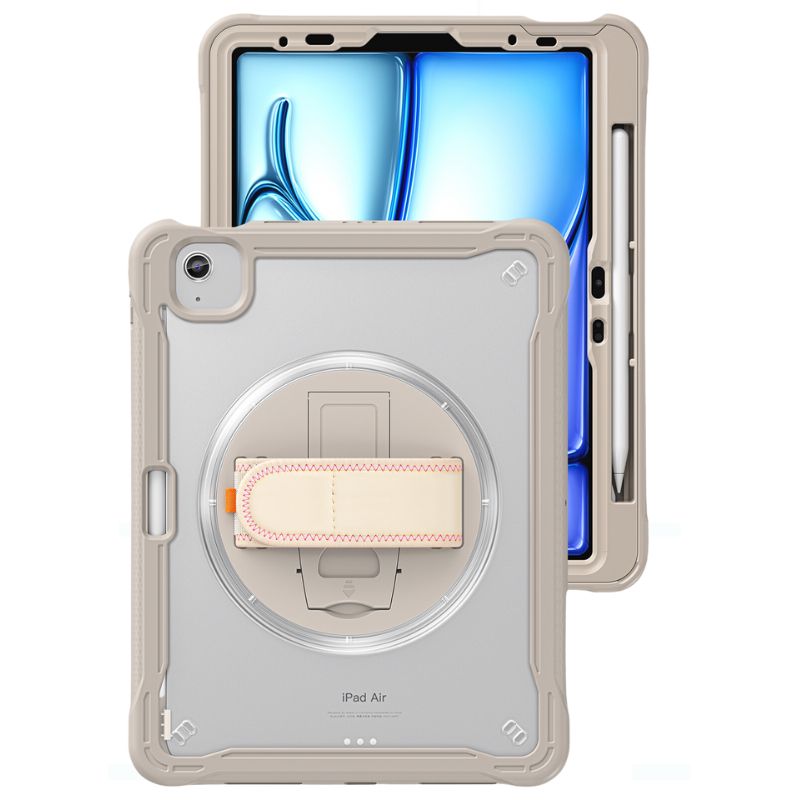 Chargez l&#39;image dans la visionneuse de la galerie, Apple iPad Air 2024 6/6th 11&#39;&#39; &amp; Pro 1/2/3/4 11&#39;&#39; &amp; iPad 4/5 Air 10.9&#39;&#39; - 360 Degree Rotate Shockproof Heavy Duty Tough Stand Case Cover With Strap &amp; Pen Holder - Polar Tech Australia
