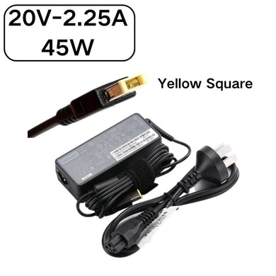 [20V-2.25A/45W][Yellow Square] Original Lenovo Laptop AC Power Supply Adapter Charger