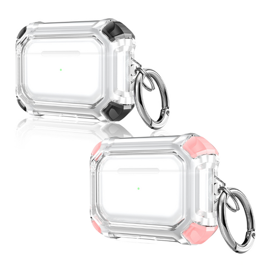 AirPods Pro 2 Transparent Heavy Duty Protecive Case With Key Ring - Polar Tech Australia