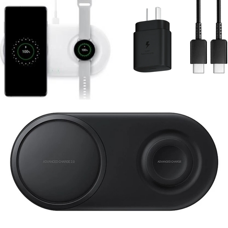 Chargez l&#39;image dans la visionneuse de la galerie, [EP-P5200] Samsung 3 in 1 PD Fast Wireless Charger Duo Pad Galaxy Phone &amp; Watch &amp; Buds - Polar Tech Australia
