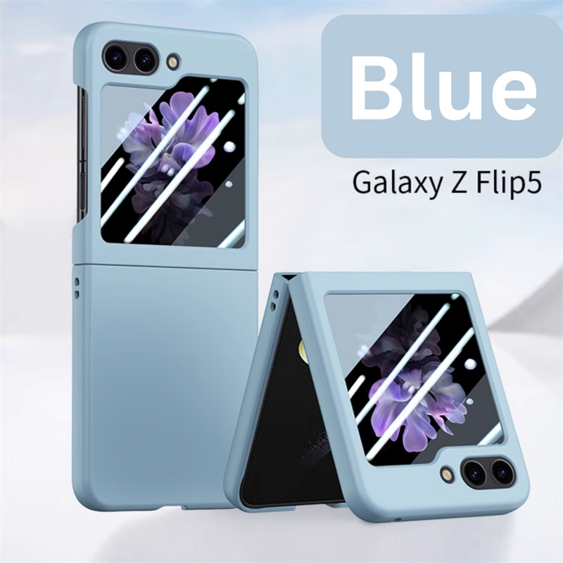 Cargue la imagen en el visor de la galería, Samsung Galaxy Flip 5 (SM-F731) - Silicone Case With Built-in Back Rear Glass Screen Protector - Polar Tech Australia
