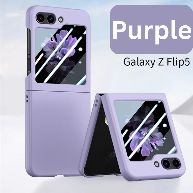 Cargue la imagen en el visor de la galería, Samsung Galaxy Flip 5 (SM-F731) - Silicone Case With Built-in Back Rear Glass Screen Protector - Polar Tech Australia
