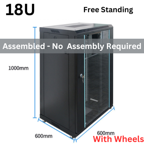 Load image into Gallery viewer, [Assembled] 15U 18U 22U 27U 32U 36U 42U Large Size Heavy Duty Stand Alone Free Standing Network Server CCTV PoE Switch Cabinet Rack Lockable Enclosure - Polar Tech Australia
