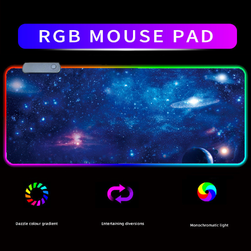 [40x90cm] Large Size RGB Light Effect Cool Gaming Keyboard Mouse Desktop Pad - Polar Tech Australia