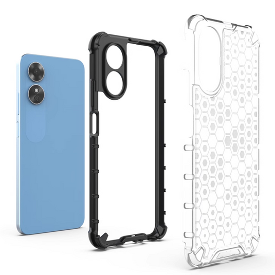 OPPO A78 5G (CPH2483, CPH2495) - Honeycomb Transparent Shockproof Protection Case - Polar Tech Australia