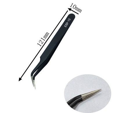 [ESD-15][Curved Tip] Stainless Steel Precision Tweezers - Polar Tech Australia