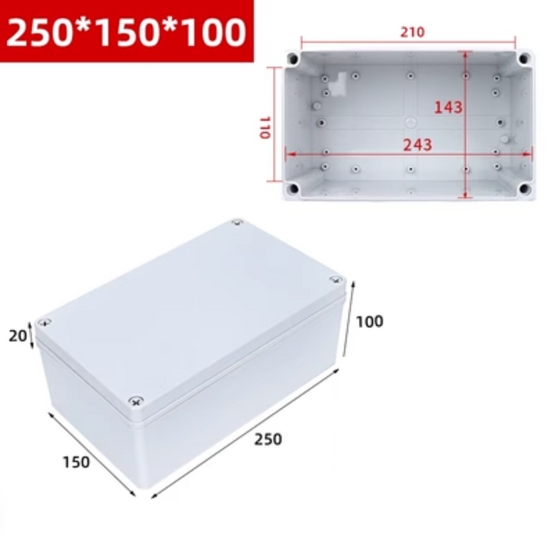 Chargez l&#39;image dans la visionneuse de la galerie, IP67 Waterproof indoor &amp; outdoor Various Size ABS Plastic DIY Junction Box Enclosure Box - Polar Tech Australia
