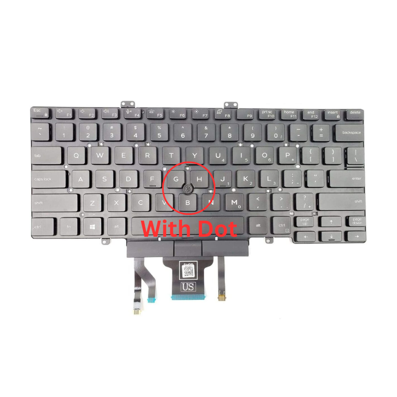 Load image into Gallery viewer, DELL Latitude 7400 5400 5401 5410 5411 07D2R0 0RN86F Laptop Replacement Keyboard Flex US Layout - Polar Tech Australia
