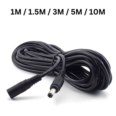 [1M/1.5M/3M/5M/10M] DC 12V Male Female Power Extension Cable - Polar Tech Australia