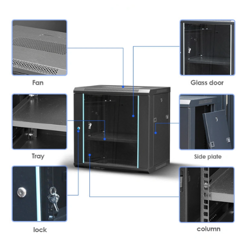 [Assembled] 6U 9U 12U Heavy Duty Network Server CCTV PoE Switch Wall Mount Cabinet Rack Lockable Enclosure - Polar Tech Australia