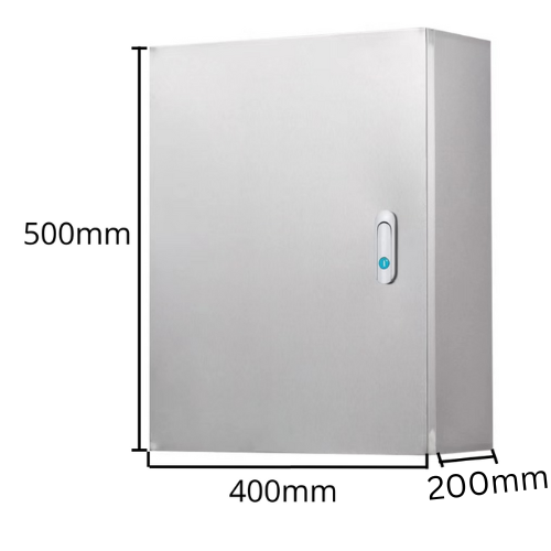 Cargue la imagen en el visor de la galería, Caja eléctrica para exteriores de acero inoxidable 304, resistente a la intemperie, antioxidante y anticorrosión, equipo de seguridad CCTV/alarma, caja de metal segura con cerradura, montaje en pared
