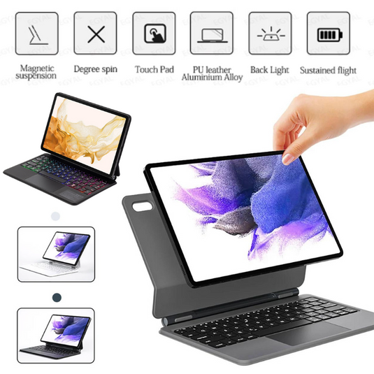 Samsung Galaxy Tab A9 Plus 11" 2023 - Magnetic Suspension Magic Keyboard Case - Polar Tech Australia