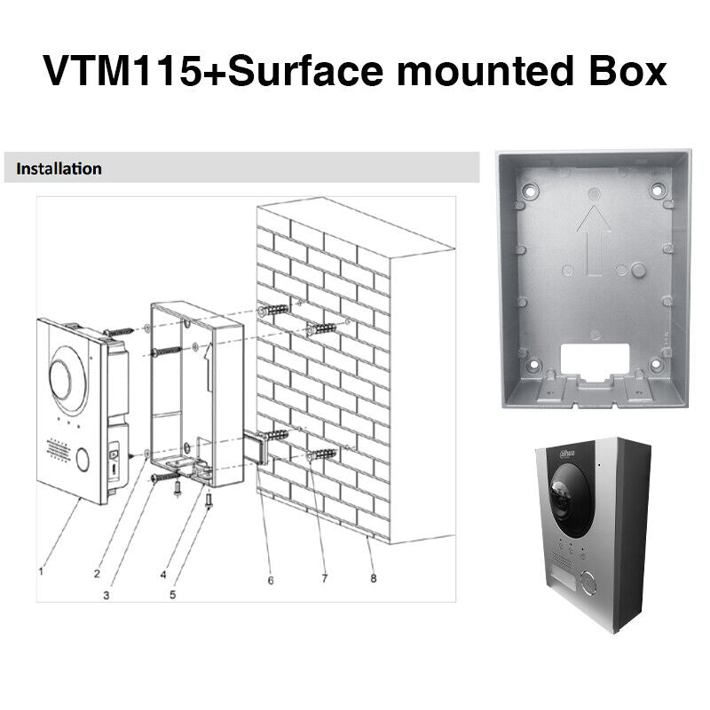 Cargue la imagen en el visor de la galería, [VTM115] Dahua Surface Wall Mount Bracket Rain Cover For Door Station VTO2202F-P-S2
