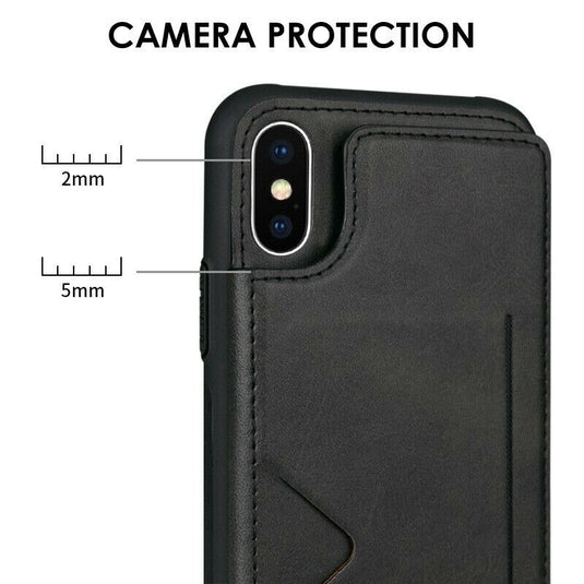 [Built-in Card Slot] Hanman Mika Leather Case For Apple iPhone 15 & 15 Plus & 15 Pro & 15 Pro Max - Polar Tech Australia