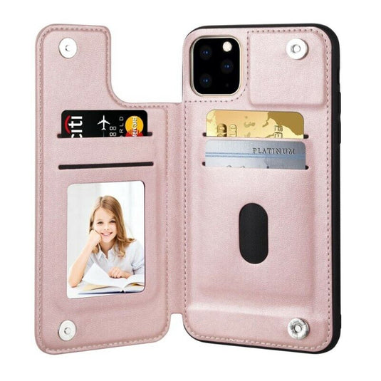 [Built-in Card Slot] Hanman Mika Leather Case For Apple iPhone 15 & 15 Plus & 15 Pro & 15 Pro Max - Polar Tech Australia