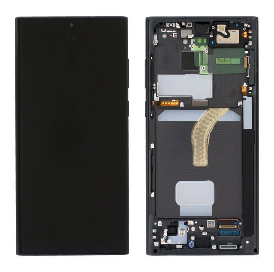 [AFT][With Frame] Samsung Galaxy S22 Ultra (S908) OLED LCD Touch Digitizer Screen Assembly - Polar Tech Australia