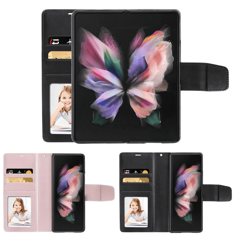 Cargue la imagen en el visor de la galería, Samsung Galaxy Z Fold 6 (SM-F956) Hanman Wallet Flip Leather Case - Polar Tech Australia
