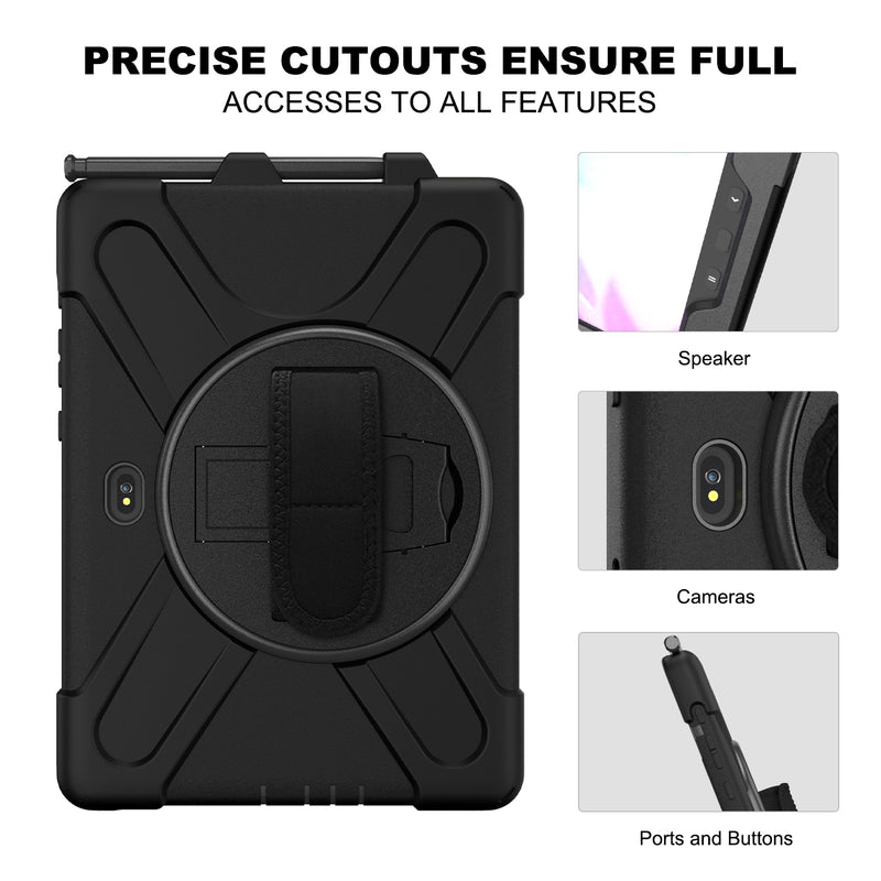 Cargue la imagen en el visor de la galería, Samsung Galaxy Tab Active Pro 10.1&quot; 2019 (T540/T545) Heavy Duty 360 Degree Rotate Stand Hand Strap Case - Polar Tech Australia
