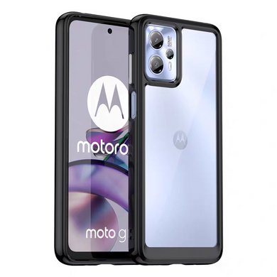 Motorola Moto G84 5G - Black Transparent Heavy Duty Drop Proof Case - Polar Tech Australia