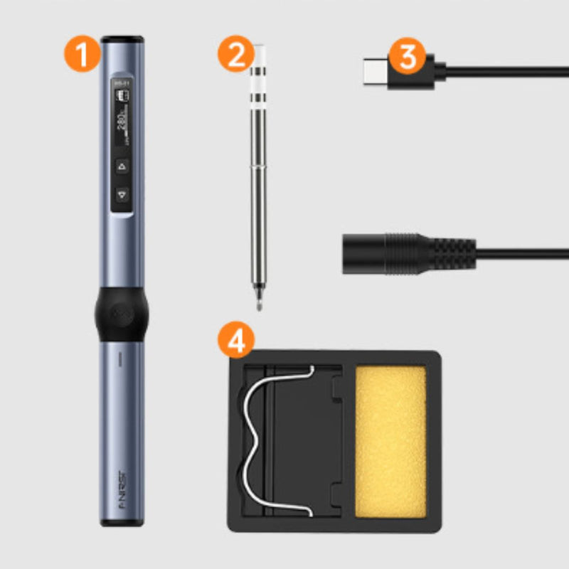 Chargez l&#39;image dans la visionneuse de la galerie, [HS-01] FNIRSI Adjustable Temperature Soldering Iron DC 24V 80-420℃ Welding Solder Rework Station PD 65W Portable Repair Tool
